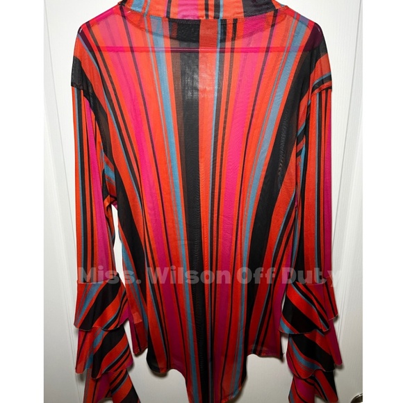 It’s Fashion Metro Striped sheer see through Bodysuit - Picture 1 of 2